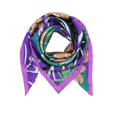 Bandana fleuri en soie